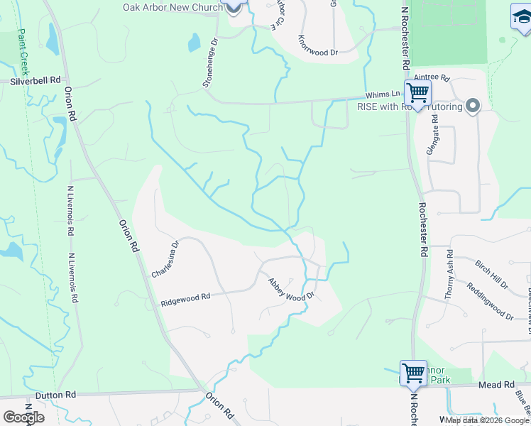 map of restaurants, bars, coffee shops, grocery stores, and more near 5300 Colyers Drive in Rochester