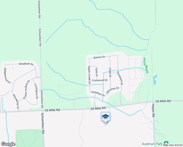 map of restaurants, bars, coffee shops, grocery stores, and more near 57648 Apple Creek Drive in Washington