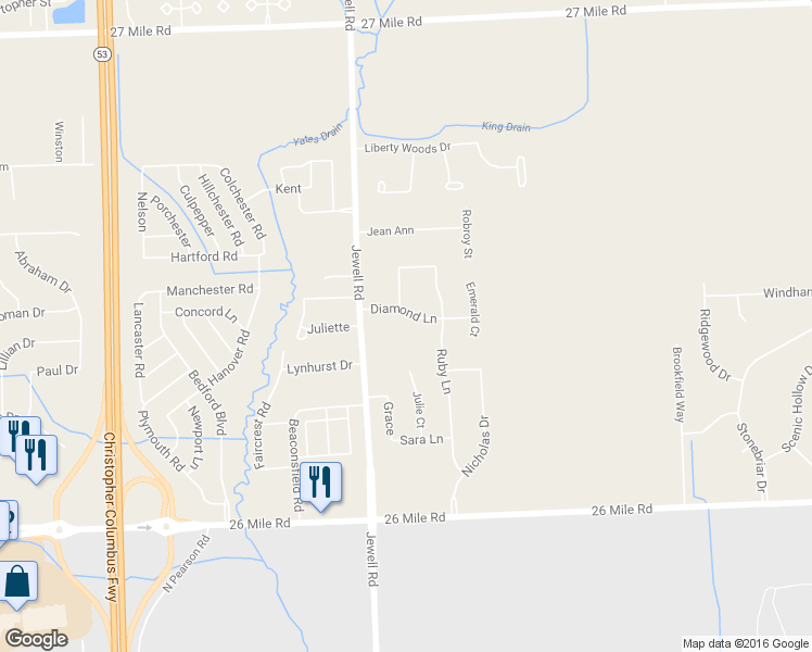 map of restaurants, bars, coffee shops, grocery stores, and more near 11866 Diamond Lane in Washington