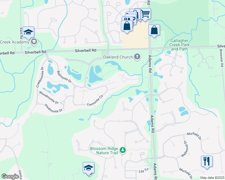 map of restaurants, bars, coffee shops, grocery stores, and more near 3374 Tremonte Circle in Rochester