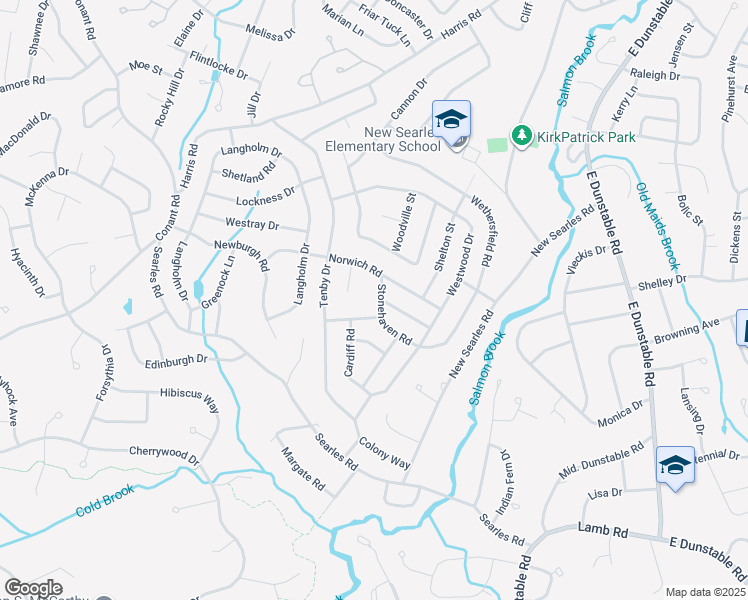 map of restaurants, bars, coffee shops, grocery stores, and more near 14 Stonehaven Road in Nashua