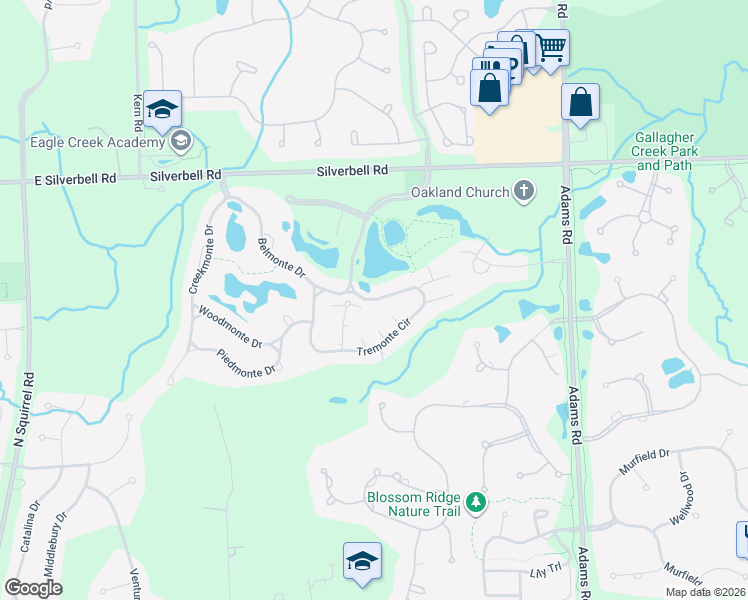map of restaurants, bars, coffee shops, grocery stores, and more near Tremonte S in Oakland Charter Township