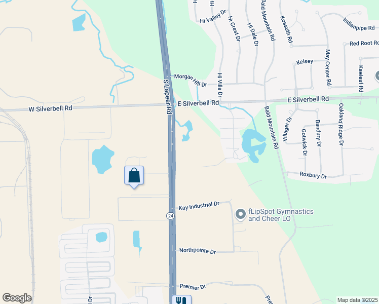 map of restaurants, bars, coffee shops, grocery stores, and more near 4285 South Lapeer Road in Orion Township