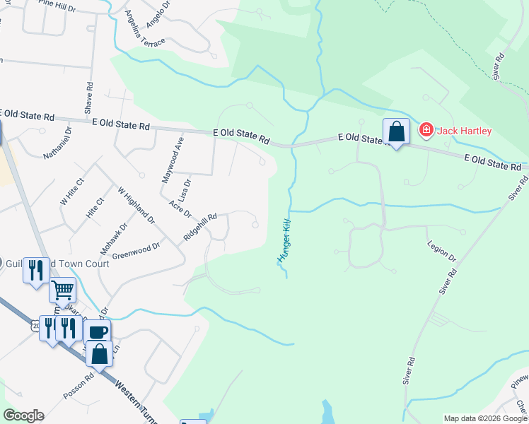 map of restaurants, bars, coffee shops, grocery stores, and more near 428 Ridgehill Road in Schenectady