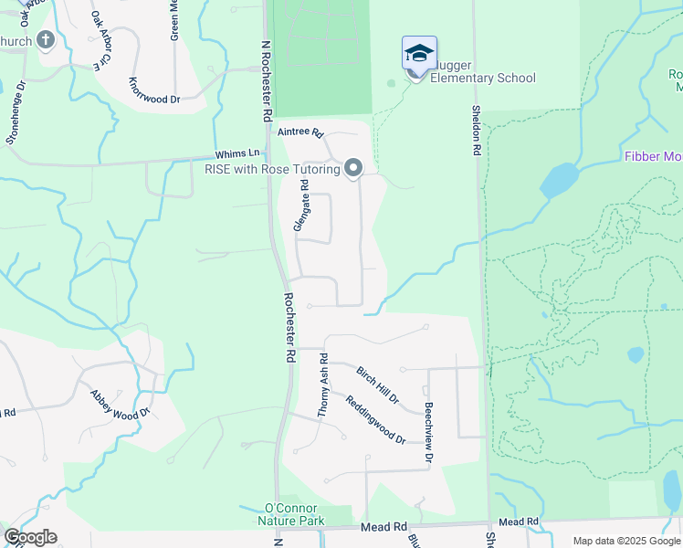 map of restaurants, bars, coffee shops, grocery stores, and more near 5330 Aintree Road in Rochester