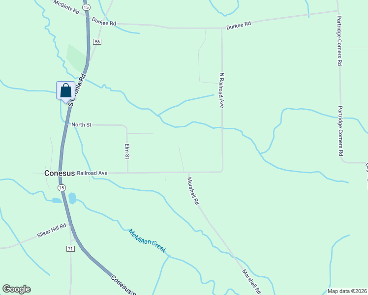 map of restaurants, bars, coffee shops, grocery stores, and more near 6187 Steiner Lane in Conesus