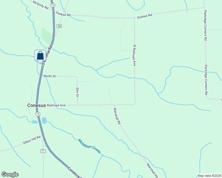 map of restaurants, bars, coffee shops, grocery stores, and more near 6187 Steiner Lane in Conesus