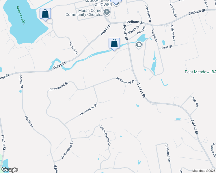 map of restaurants, bars, coffee shops, grocery stores, and more near 6 Boxwood Drive in Methuen
