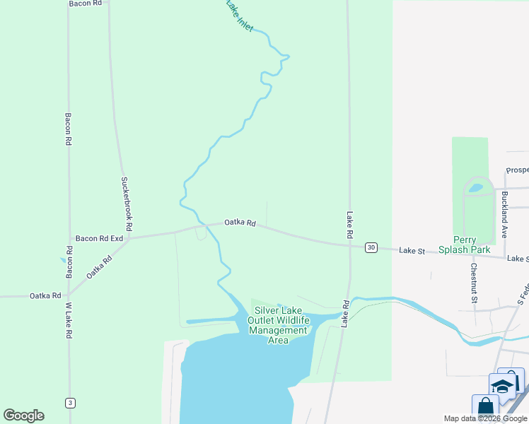 map of restaurants, bars, coffee shops, grocery stores, and more near 6935 Oatka Road in Perry