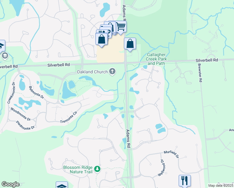 map of restaurants, bars, coffee shops, grocery stores, and more near 5238 Adams Road in Oakland charter Township