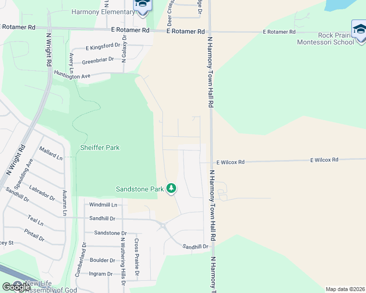 map of restaurants, bars, coffee shops, grocery stores, and more near in Janesville