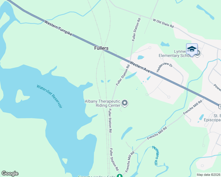 map of restaurants, bars, coffee shops, grocery stores, and more near 6651 Fuller Station Road in Altamont