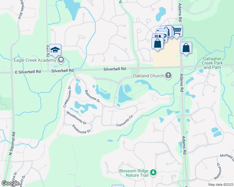 map of restaurants, bars, coffee shops, grocery stores, and more near 3575 Oakmonte Boulevard in Rochester