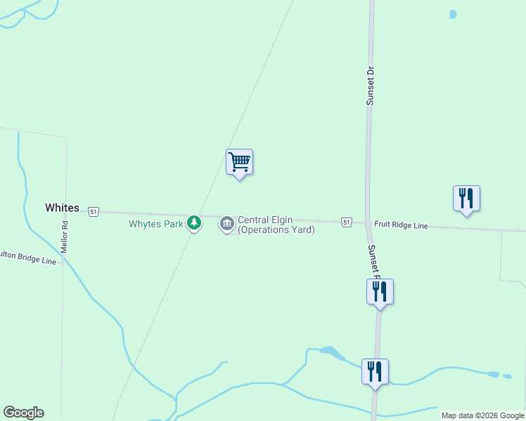 map of restaurants, bars, coffee shops, grocery stores, and more near 42402 Fruit Ridge Line in St. Thomas