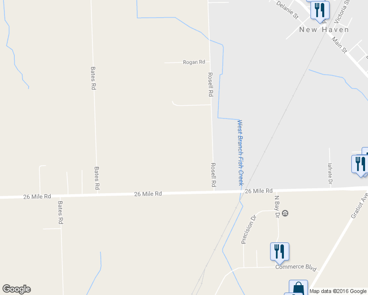 map of restaurants, bars, coffee shops, grocery stores, and more near 57291 Rosell Road in New Haven