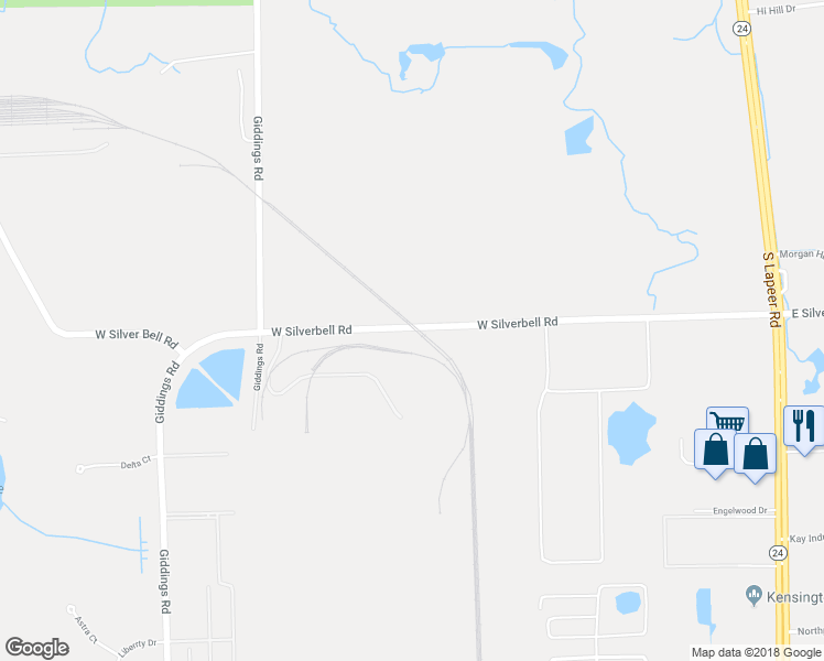 map of restaurants, bars, coffee shops, grocery stores, and more near 817 West Silverbell Road in Orion charter Township