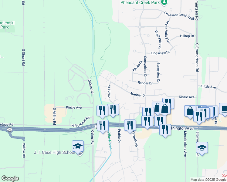 map of restaurants, bars, coffee shops, grocery stores, and more near 6949 Mariner Drive in Mount Pleasant