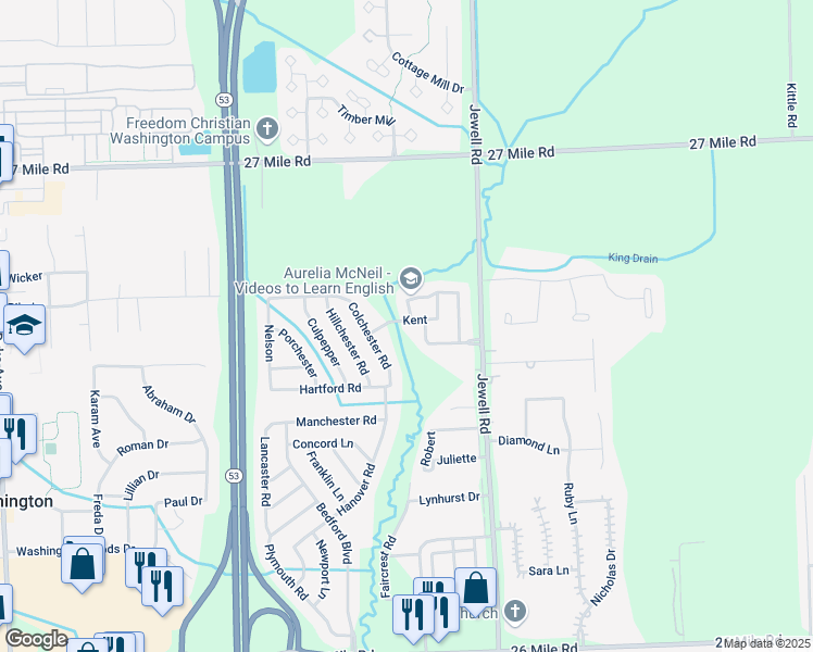 map of restaurants, bars, coffee shops, grocery stores, and more near 11469 Richmond in Washington