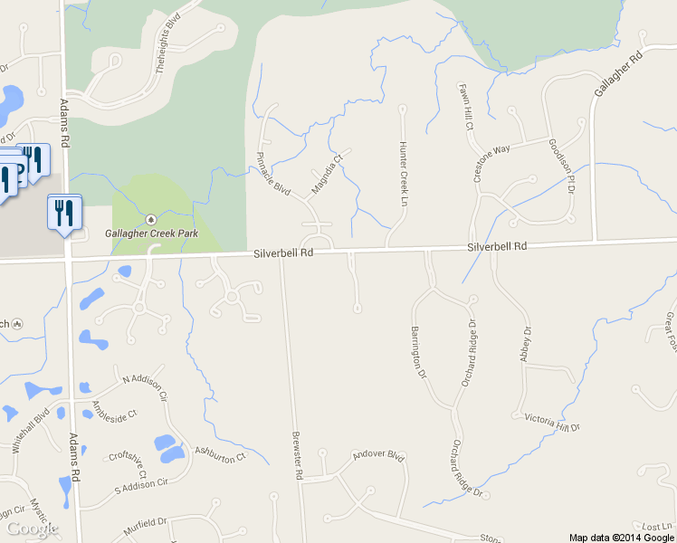 map of restaurants, bars, coffee shops, grocery stores, and more near 5050 Coventry Lane in Rochester