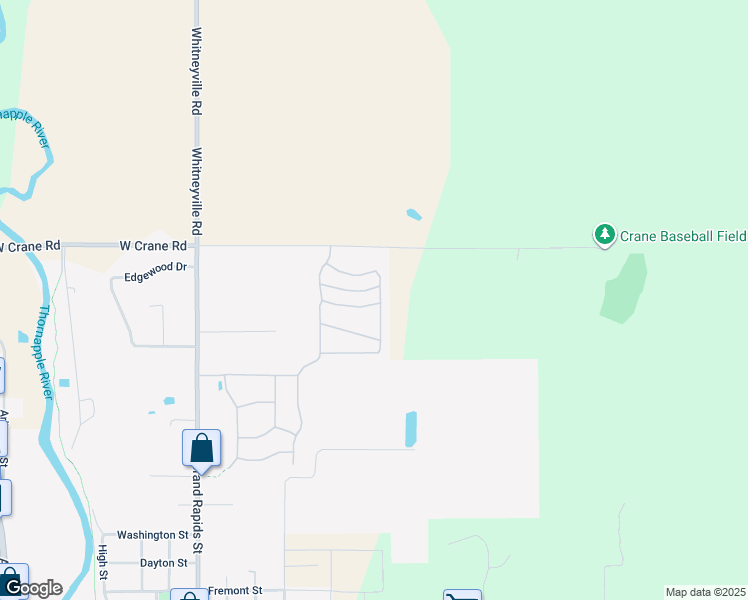 map of restaurants, bars, coffee shops, grocery stores, and more near 885 Buttonwood Drive in Middleville