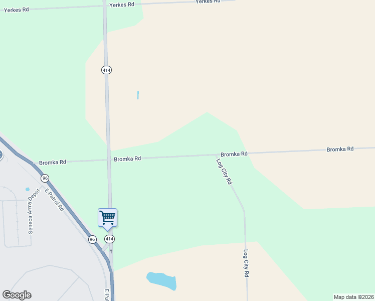 map of restaurants, bars, coffee shops, grocery stores, and more near 2285 Bromka Road in Romulus