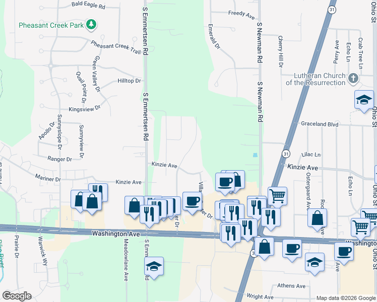 map of restaurants, bars, coffee shops, grocery stores, and more near 710 Hunter Drive in Mount Pleasant