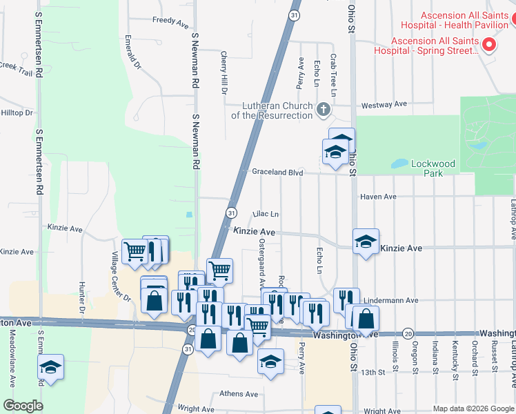 map of restaurants, bars, coffee shops, grocery stores, and more near 711 Ostergaard Avenue in Mount Pleasant