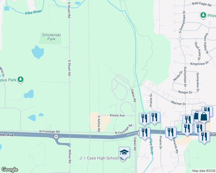 map of restaurants, bars, coffee shops, grocery stores, and more near 821 South Airline Road in Mount Pleasant
