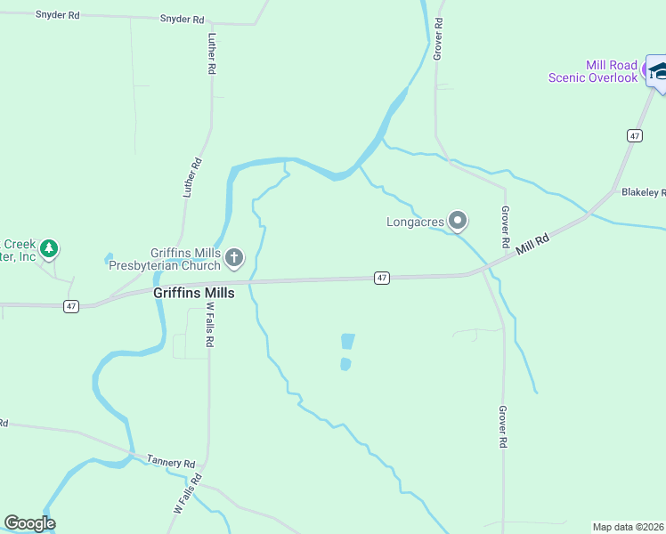 map of restaurants, bars, coffee shops, grocery stores, and more near 1717 Mill Road in East Aurora