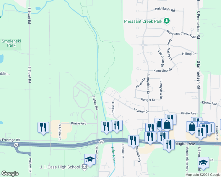 map of restaurants, bars, coffee shops, grocery stores, and more near 7200 Mariner Drive in Mount Pleasant