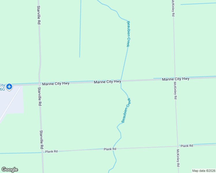 map of restaurants, bars, coffee shops, grocery stores, and more near 6735 Marine City Highway in Marine City