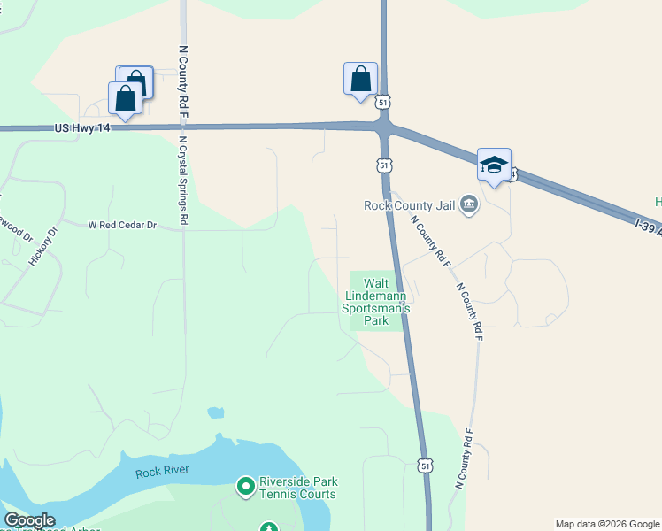 map of restaurants, bars, coffee shops, grocery stores, and more near 3507 Hemmingway Drive in Janesville