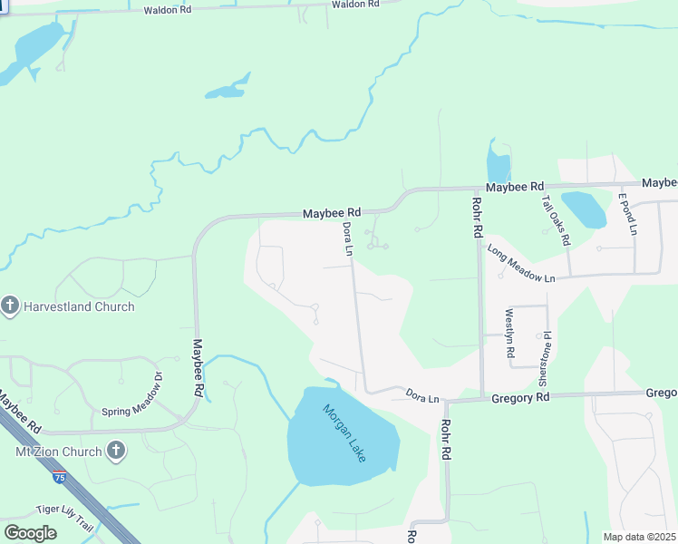 map of restaurants, bars, coffee shops, grocery stores, and more near 5791 Dora Lane in Clarkston