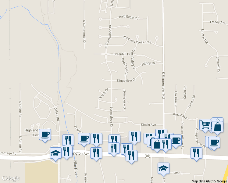map of restaurants, bars, coffee shops, grocery stores, and more near 6649 Apollo Drive in Mount Pleasant