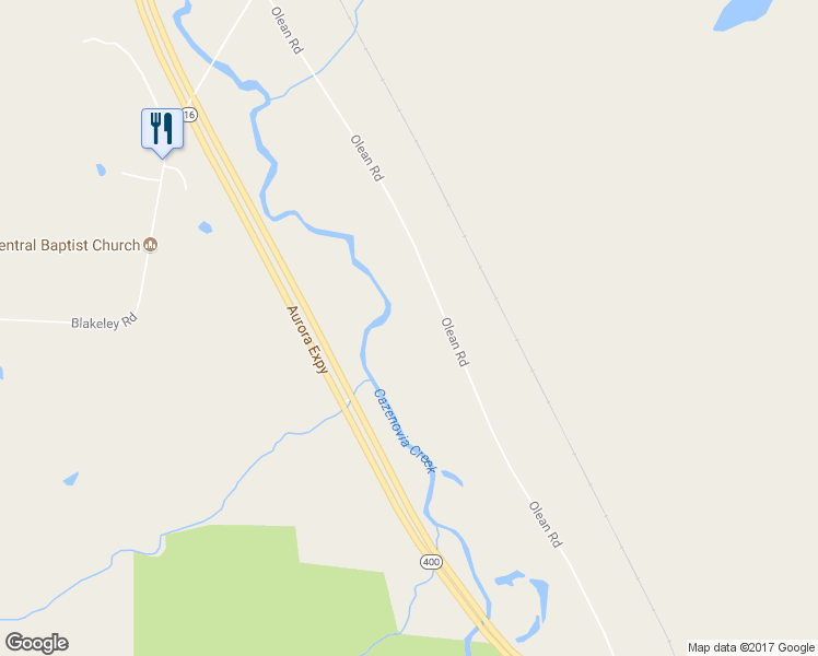 map of restaurants, bars, coffee shops, grocery stores, and more near 1415 Olean Road in South Wales