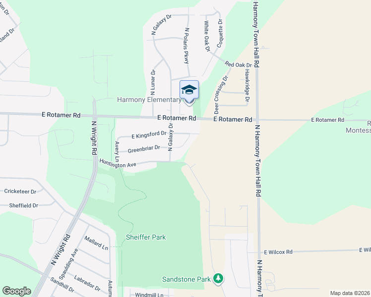 map of restaurants, bars, coffee shops, grocery stores, and more near 4285 Greenbriar Drive in Janesville