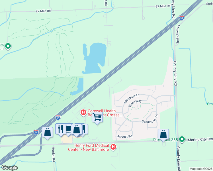 map of restaurants, bars, coffee shops, grocery stores, and more near East Edsel Ford Freeway in New Haven