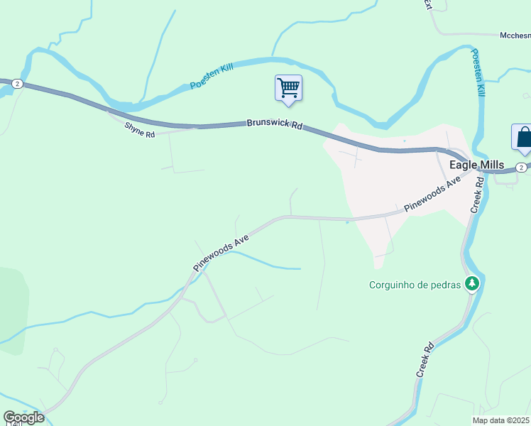 map of restaurants, bars, coffee shops, grocery stores, and more near 593 Pinewoods Avenue in Troy