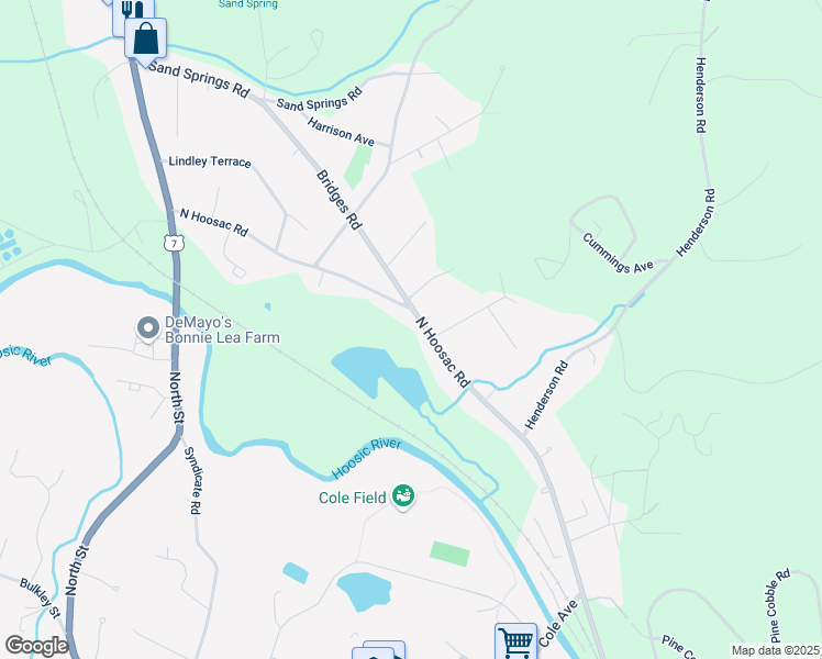 map of restaurants, bars, coffee shops, grocery stores, and more near 991-1029 N Hoosac Rd in Williamstown