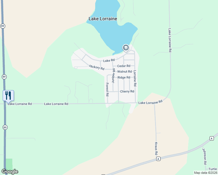 map of restaurants, bars, coffee shops, grocery stores, and more near N6546 Forest Road in Delavan