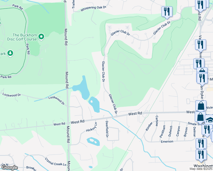 map of restaurants, bars, coffee shops, grocery stores, and more near 59016 Glacier Club Drive in Washington