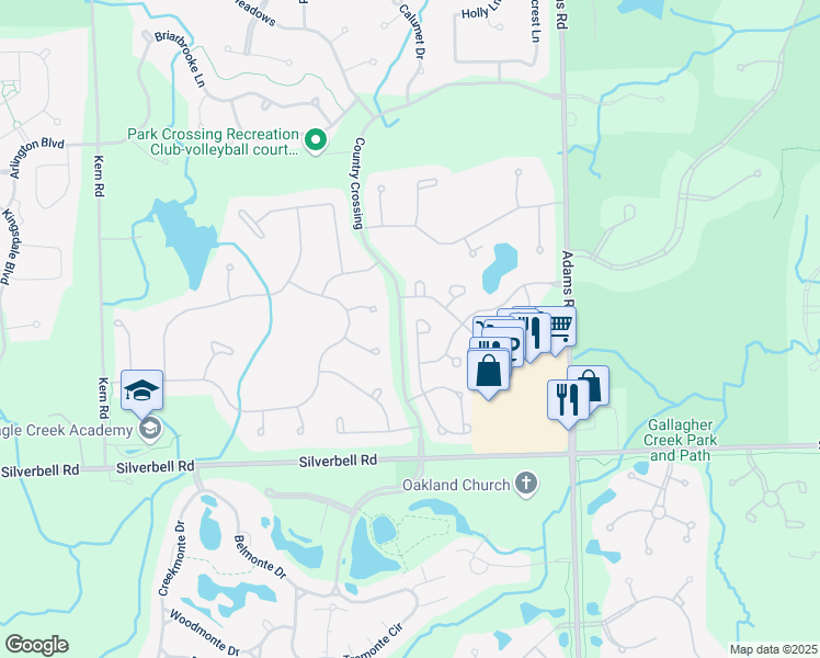 map of restaurants, bars, coffee shops, grocery stores, and more near 4771 Carrington Drive in Rochester Hills