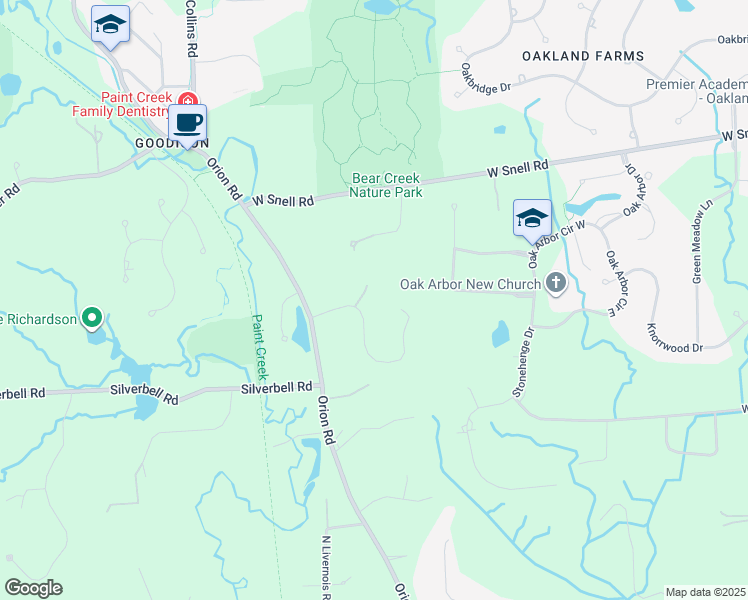 map of restaurants, bars, coffee shops, grocery stores, and more near 4848 Freer Street in Rochester