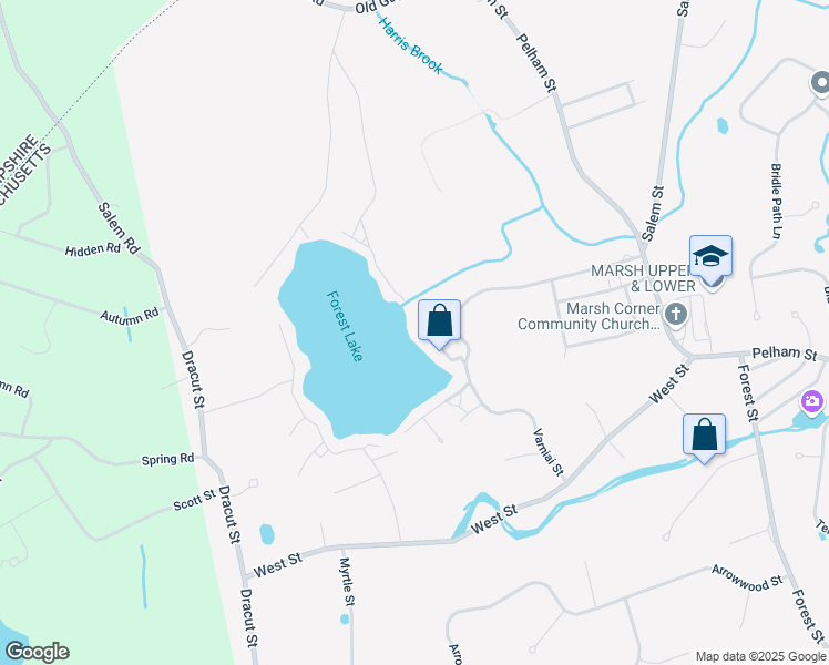 map of restaurants, bars, coffee shops, grocery stores, and more near 12 1st Avenue in Methuen