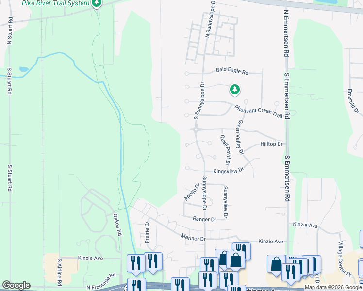 map of restaurants, bars, coffee shops, grocery stores, and more near 6642 Merganser Drive in Mount Pleasant