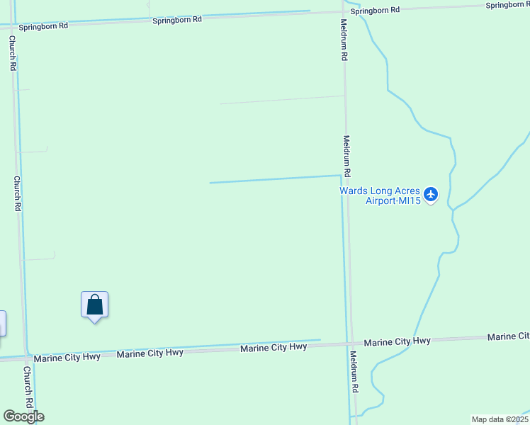 map of restaurants, bars, coffee shops, grocery stores, and more near 5744 Meldrum Road in Casco