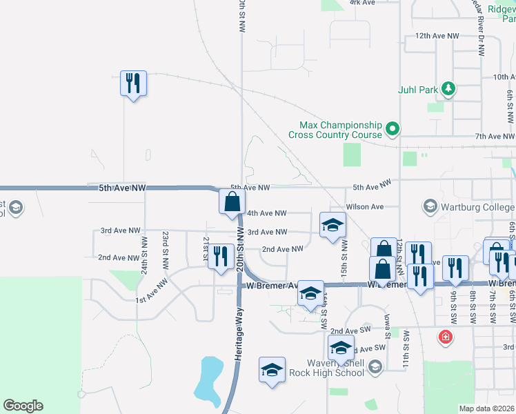 map of restaurants, bars, coffee shops, grocery stores, and more near 1922 4th Ave NW in Waverly