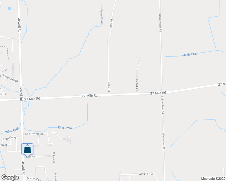 map of restaurants, bars, coffee shops, grocery stores, and more near 12856 27 Mile Road in Washington