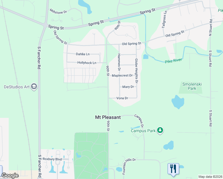 map of restaurants, bars, coffee shops, grocery stores, and more near 230 Hammes Drive in Mount Pleasant