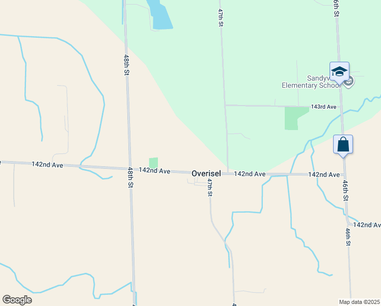 map of restaurants, bars, coffee shops, grocery stores, and more near 4739 142nd Avenue in Holland